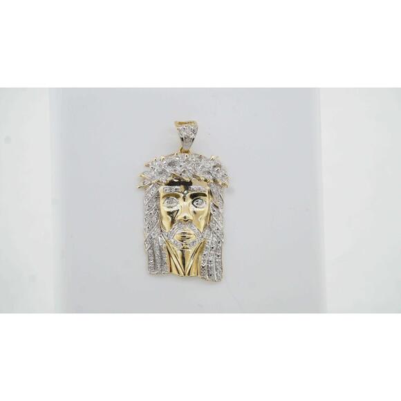 Estate Sale 10k Yellow Gold Diamond Pendant 0.65 TCW Vintage Jewelry